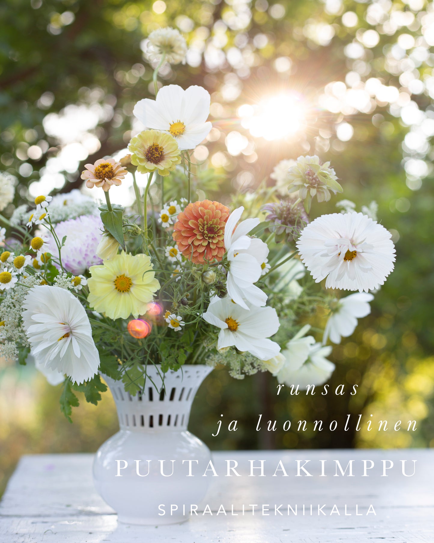 Puutarhakimppu spiraalitekniikalla